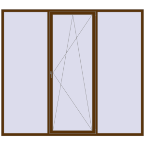 Купити Вікна 2700x2400 мм REHAU Euro 60 WALNUT з двох сторін