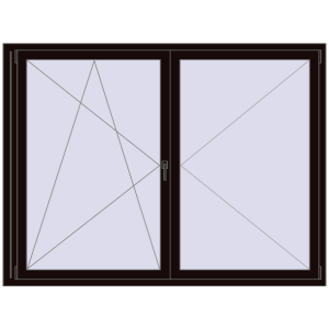 Купити Вікна 2000x1500 мм REHAU Euro 70 BLACK_BROWN з двох сторін