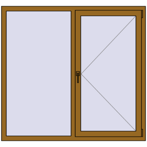 Купити Вікна 1500x1400 мм REHAU Euro 70 LIGHT_OAK з двох сторін