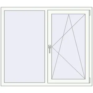 Купити Вікна 1340x1160 мм REHAU Euro 60 Білий (RAL 9016) з двох сторін