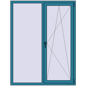Купити Вікна 1350x1750 мм REHAU Brillant-Design BRILLIANT_BLUE з двох сторін