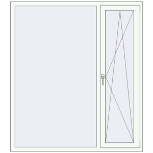 Купити Вікна 1500x1700 мм REHAU Euro 70 Білий (RAL 9016) з двох сторін