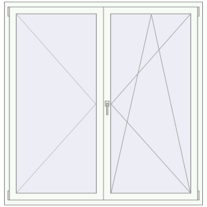Купити Вікна 1680x1720 мм REHAU Euro 70 Білий (RAL 9016) з двох сторін