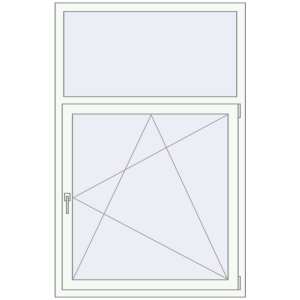 Купити Вікна 1100x1700 мм REHAU Brillant-Design Білий (RAL 9016) з двох сторін