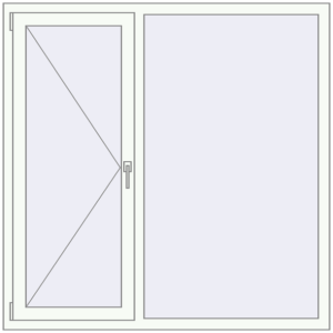 Купити Вікна 1450x1450 мм REHAU SYNEGO MD Білий (RAL 9016) з двох сторін