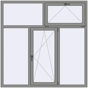 Купити Вікна 1800x1800 мм Altest Pony 375 RAL 9007 Grey aluminium з двох сторін