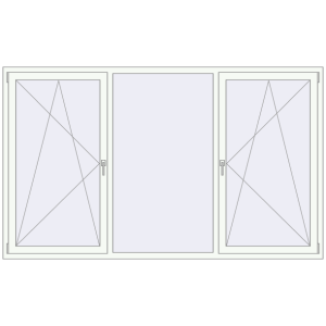 Купити Вікна 2500x1500 мм REHAU SYNEGO MD Білий (RAL 9016) з двох сторін