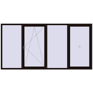 Купити Вікна 3200x1600 мм REHAU Euro 60 BLACK_BROWN з двох сторін