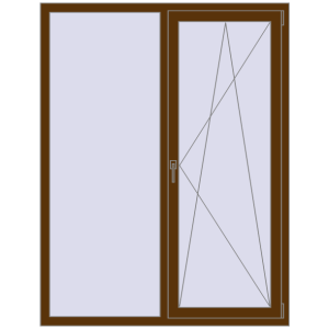 Купити Вікна 1350x1750 мм REHAU SYNEGO MD WALNUT з двох сторін