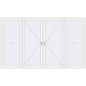 Купити Вікна 3000x1800 мм REHAU Euro 60 Білий (RAL 9016) з двох сторін