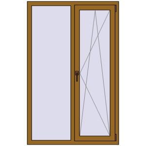 Купити Вікна 1060x1660 мм REHAU Euro 70 LIGHT_OAK з двох сторін