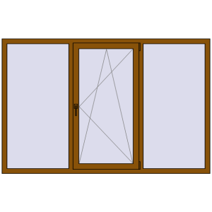 Купити Вікна 2100x1350 мм REHAU Brillant-Design GOLDEN OAK з двох сторін
