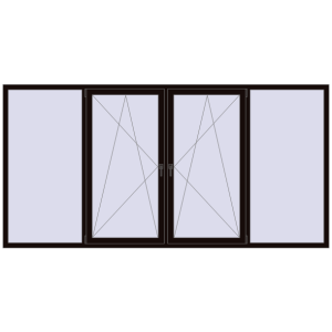 Купити Вікна 3200x1600 мм REHAU Euro 70 BLACK_BROWN з двох сторін