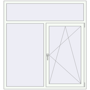 Купити Вікна 1550x1660 мм REHAU Brillant-Design Білий (RAL 9016) з двох сторін