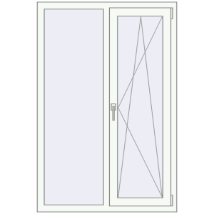 Купити Вікна 1000x1500 мм REHAU Euro 60 Білий (RAL 9016) з двох сторін