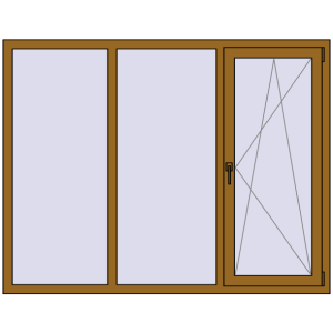 Купити Вікна 1800x1400 мм REHAU Euro 70 LIGHT_OAK з двох сторін