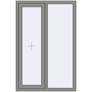 Купити Вікна 1000x1500 мм Altest Pony 375 RAL 9007 Grey aluminium з двох сторін
