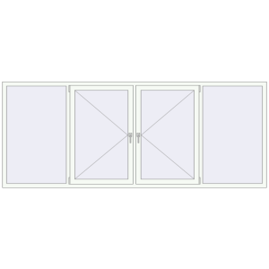 Купити Вікна 3120x1250 мм REHAU Euro 70 Білий (RAL 9016) з двох сторін