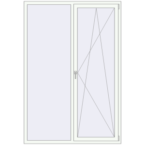 Купити Вікна 1500x2200 мм Altest Pony 375 RAL 9016 Traffic white з двох сторін