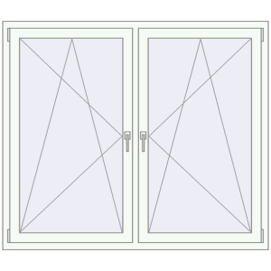 Купити Вікна 1550x1360 мм REHAU Euro 70 Білий (RAL 9016) з двох сторін