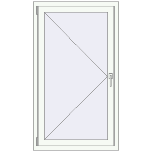 Купити Вікна 800x1420 мм REHAU Euro 70 Білий (RAL 9016) з двох сторін