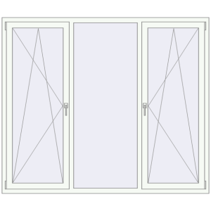 Купити Вікна 2000x1700 мм REHAU Euro 70 ANTHRACITE_GREY_STRUKTURAL ззовні