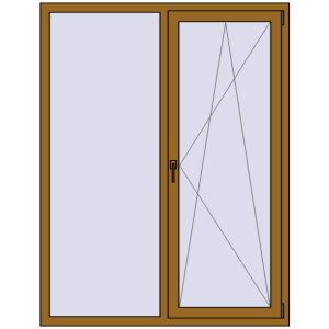 Купити Вікна 1350x1750 мм REHAU Brillant-Design LIGHT_OAK з двох сторін