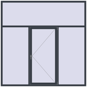 Купити Вікна 2400x2400 мм REHAU Euro 60 ANTHRACITE_GREY_STRUKTURAL з двох сторін