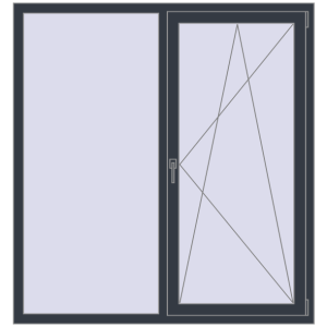 Купити Вікна 1500x1600 мм REHAU Brillant-Design ANTHRACITE_GREY_STRUKTURAL з двох сторін