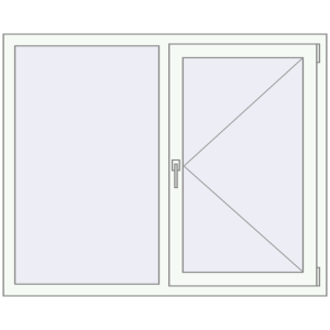 Купити Вікна 1370x1110 мм REHAU Brillant-Design Білий (RAL 9016) з двох сторін