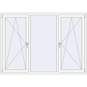 Купити Вікна 2000x1430 мм REHAU Euro 70 Білий (RAL 9016) з двох сторін