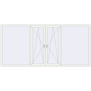 Купити Вікна 3300x1550 мм REHAU Euro 60 Білий (RAL 9016) з двох сторін