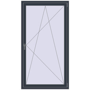 Купити Вікна 1000x1900 мм REHAU Euro 70 ANTHRACITE_GREY_STRUKTURAL з двох сторін