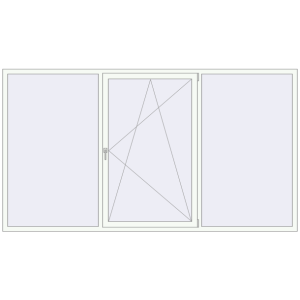 Купити Вікна 3000x1650 мм Altest Pony 375 RAL 9016 Traffic white з двох сторін