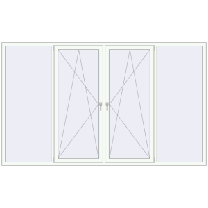 Купити Вікна 3000x1800 мм REHAU Euro 70 Білий (RAL 9016) з двох сторін