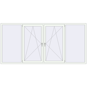 Купити Вікна 2950x1400 мм REHAU Euro 60 Білий (RAL 9016) з двох сторін