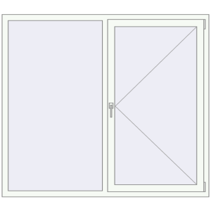 Купити Вікна 1700x1500 мм REHAU Brillant-Design Білий (RAL 9016) з двох сторін