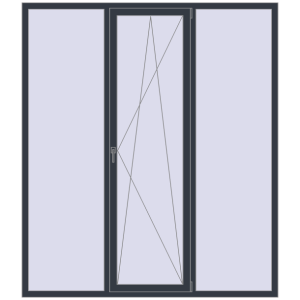 Купити Вікна 2000x2300 мм REHAU SYNEGO MD ANTHRACITE_GREY_STRUKTURAL з двох сторін