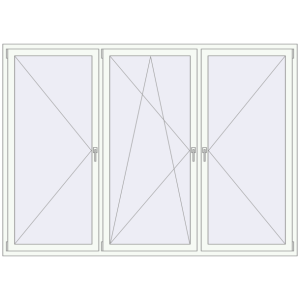 Купити Вікна 2500x1800 мм REHAU Euro 70 Білий (RAL 9016) з двох сторін