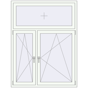 Купити Вікна 1300x1700 мм REHAU Euro 70 Білий (RAL 9016) з двох сторін