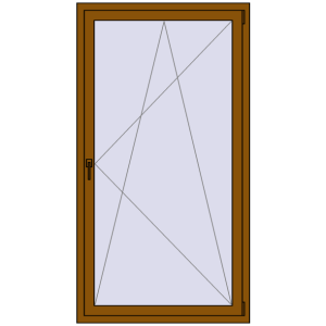 Купити Вікна 1000x1850 мм REHAU Euro 60 GOLDEN OAK з двох сторін