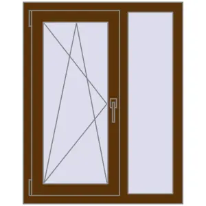 Купити Вікна 800x1010 мм REHAU Euro 60 WALNUT з двох сторін