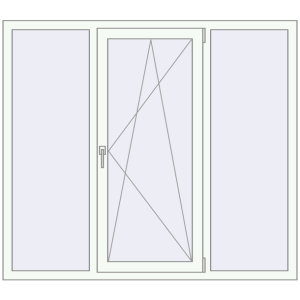 Купити Вікна 1615x1425 мм REHAU Euro 70 Білий (RAL 9016) з двох сторін