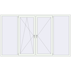 Купити Вікна 2710x1620 мм Altest Pony 375 RAL 9016 Traffic white з двох сторін