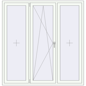Купити Вікна 1740x1800 мм REHAU Brillant-Design Білий (RAL 9016) з двох сторін