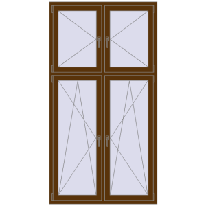 Купити Вікна 1200x2250 мм REHAU SYNEGO MD WALNUT з двох сторін