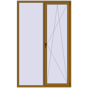 Купити Вікна 1500x2400 мм REHAU Euro 70 LIGHT_OAK з двох сторін