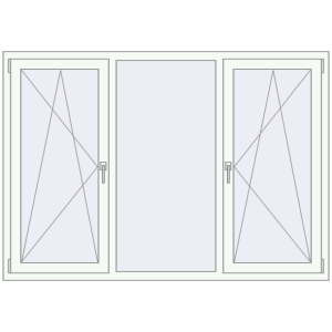 Купити Вікна 1860x1320 мм REHAU Euro 60 Білий (RAL 9016) з двох сторін