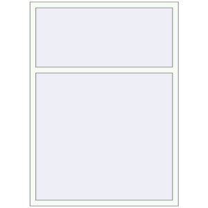 Металопластикове вікно 1280x1760 мм Одностулкове з фрамугою (комплектація: За замовчуванням). Вид зсередини Купити Вікна 1280x1760 мм REHAU Euro 60 Білий (RAL 9016) з двох сторін