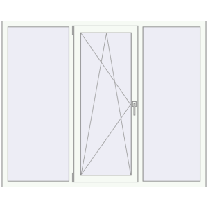 Купити Вікна 1760x1430 мм REHAU Euro 70 Білий (RAL 9016) з двох сторін